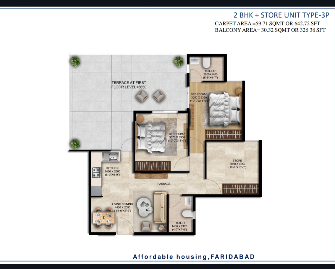 Anantya True Habitat 3 BHK Management Quota flat Faridabad